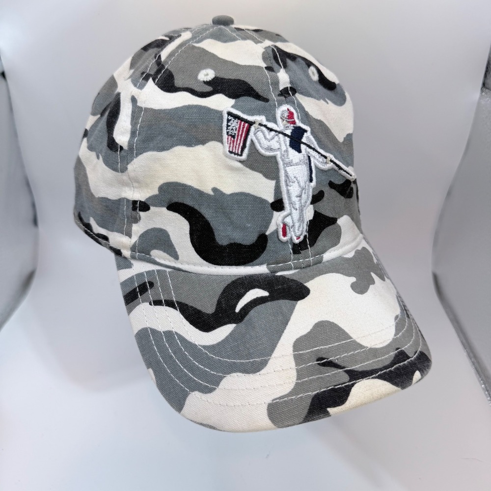 AndersonOrd Firefighter Hat American Flag Gray Camo Golf Cap Adjustable